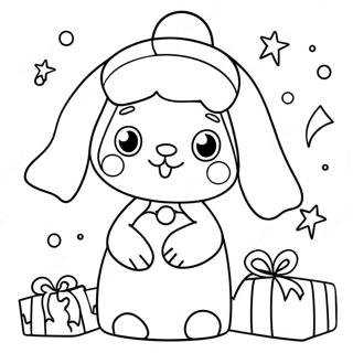 Cinnamoroll Christmas Coloring Page 20962-19384