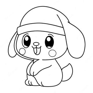 Cinnamoroll With Santa Hat Coloring Page 20963-19385