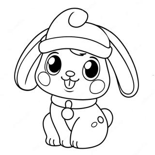 Cinnamoroll With Santa Hat Coloring Page 20963-19386