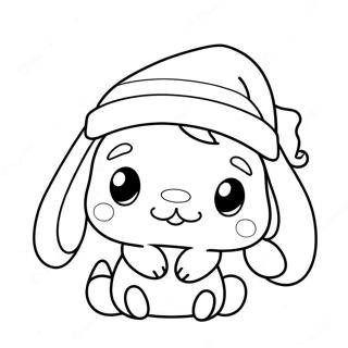 Cinnamoroll With Santa Hat Coloring Page 20963-19388