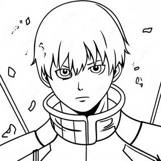 Kaneki Ken In Battle Coloring Page 20973-19396