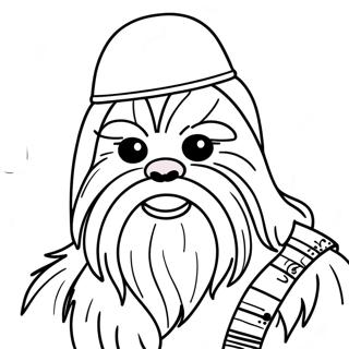 Chewbacca In A Santa Hat Coloring Page 21003-19418