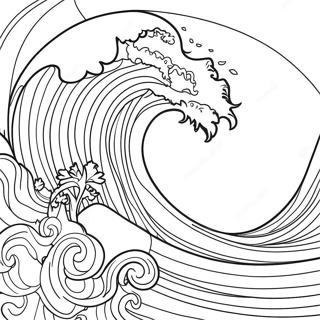 Massive Tsunami Wave Coloring Page 21033-19441