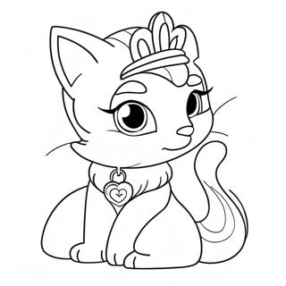 Princess Kitty Coloring Pages