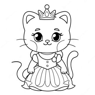 Princess Kitty Coloring Page 21042-19446