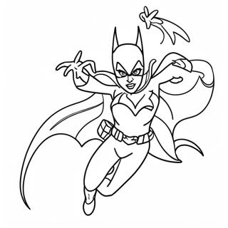 Batgirl In Action Coloring Page 21083-19477