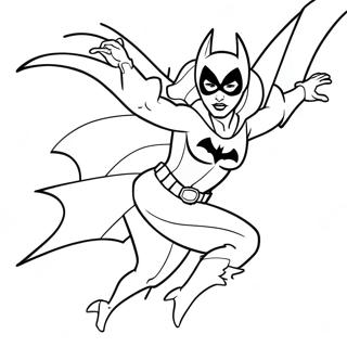 Batgirl In Action Coloring Page 21083-19478