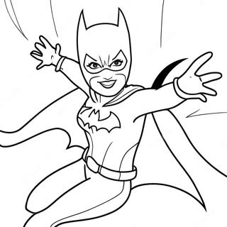 Batgirl In Action Coloring Page 21083-19479