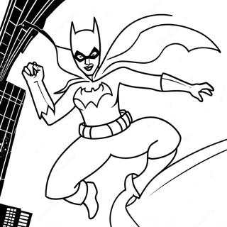 Batgirl In Action Coloring Page 21083-19480