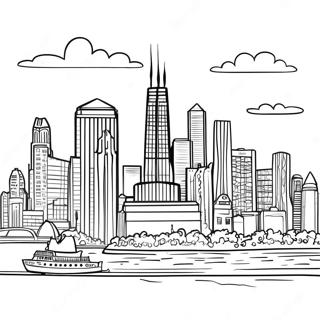 Chicago Skyline Coloring Page 21092-19483