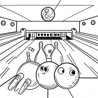 Bowling Alley Scene Coloring Page 21102-19491