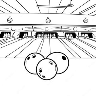 Bowling Alley Scene Coloring Page 21102-19492