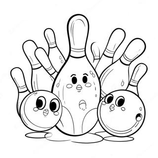 Funny Bowling Characters Coloring Page 21103-19494