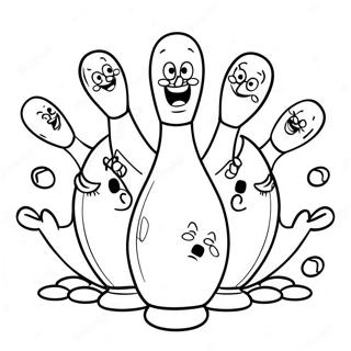 Funny Bowling Characters Coloring Page 21103-19495