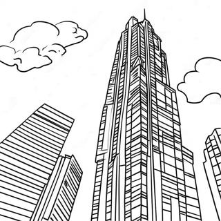 Colorful Skyscraper Building Coloring Page 21113-19501