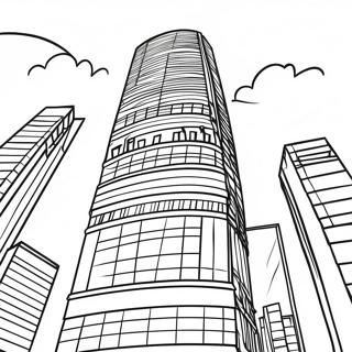 Colorful Skyscraper Building Coloring Page 21113-19502