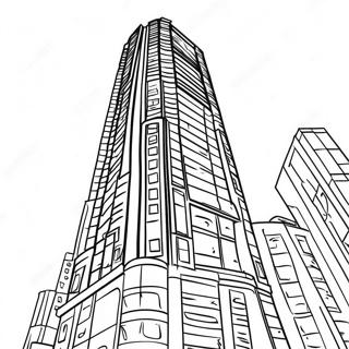 Colorful Skyscraper Building Coloring Page 21113-19503