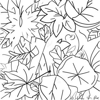 Vibrant Autumn Leaves Coloring Page 21153-19533