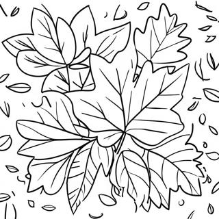 Vibrant Autumn Leaves Coloring Page 21153-19534