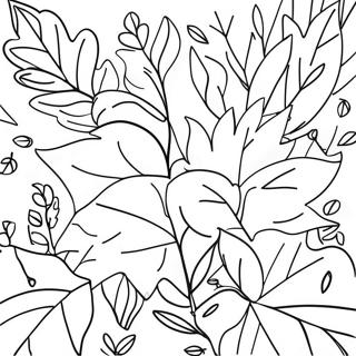 Vibrant Autumn Leaves Coloring Page 21153-19535