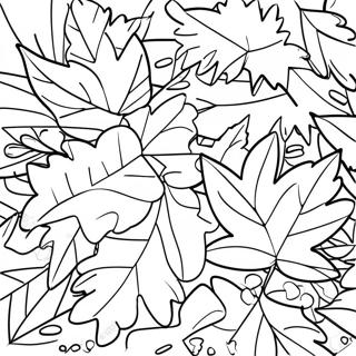 Vibrant Autumn Leaves Coloring Page 21153-19536