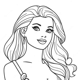 Retro 90s Barbie Coloring Pages