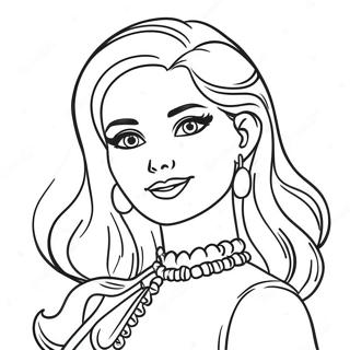 Retro 90s Barbie Coloring Page 21162-19538