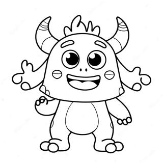 Cute Cartoon Monster Coloring Page 21173-19552