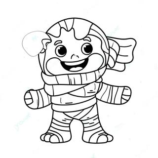 Cute Mummy With Candy Coloring Page 21183-19557