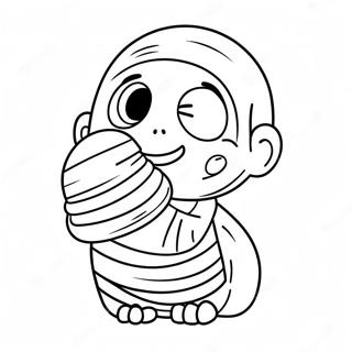 Cute Mummy With Candy Coloring Page 21183-19560