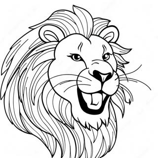 Majestic Lion Roaring Coloring Page 21193-19565