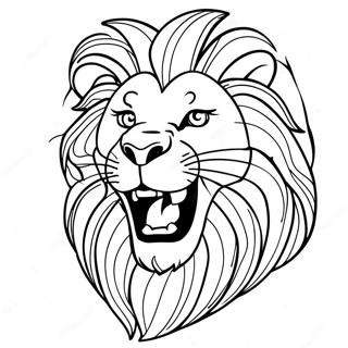 Majestic Lion Roaring Coloring Page 21193-19566