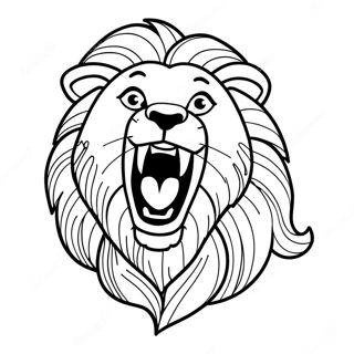 Majestic Lion Roaring Coloring Page 21193-19567