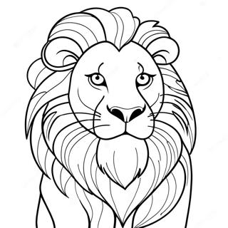 Majestic Lion Roaring Coloring Page 21193-19568