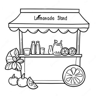 Refreshing Lemonade Stand Coloring Page 21203-19574