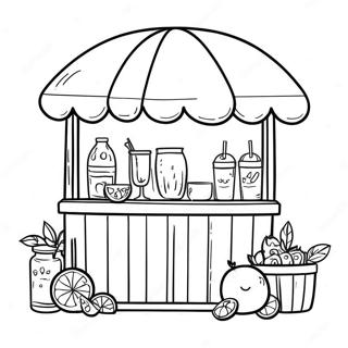 Refreshing Lemonade Stand Coloring Page 21203-19576