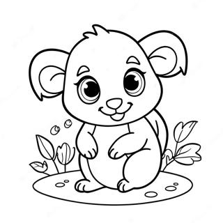 Cute Baby Possum Coloring Page 21213-19582