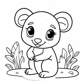 Cute Baby Possum Coloring Page 21213-19584