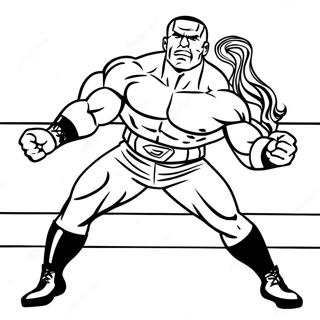 Wwe Superstar Action Pose Coloring Page 21223-19589