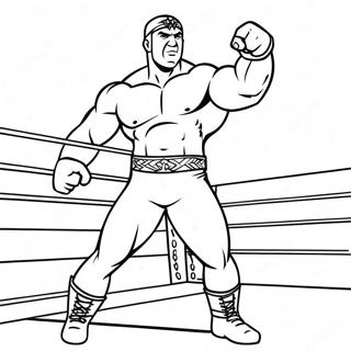 Wwe Superstar Action Pose Coloring Page 21223-19590