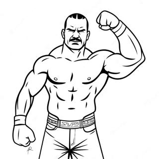 Wwe Superstar Action Pose Coloring Page 21223-19591