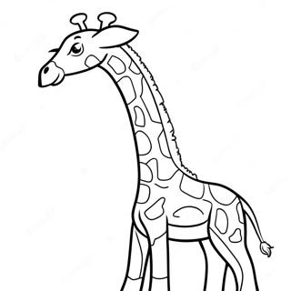 Giraffe With Giant Neck Coloring Page 2122-1742