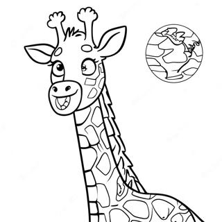 Giraffe With Giant Neck Coloring Page 2122-1743