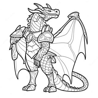 Majestic Dragon Prince In Armor Coloring Page 21253-19614