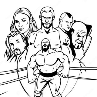 Wwe Superstars In Action Coloring Page 21273-19631