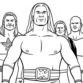 Wwe Superstars In Action Coloring Page 21273-19632