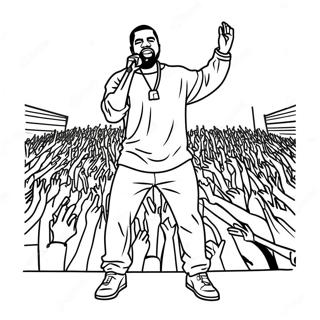 Kanye West Performing On Stage Coloring Page 21293-19648