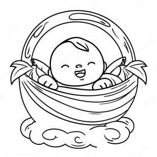 Baby Jesus In The Manger Coloring Page 212-175