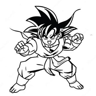 Goku In Epic Battle Pose Coloring Page 21313-19661