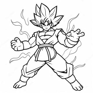 Goku In Epic Battle Pose Coloring Page 21313-19662